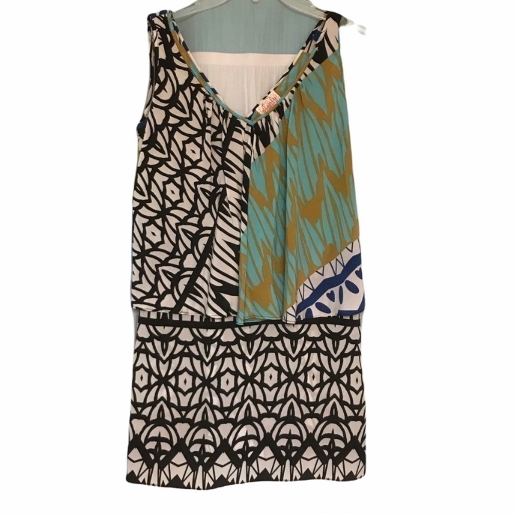 Plenty by Tracy Reese Pattern Mix Dress Sz Small